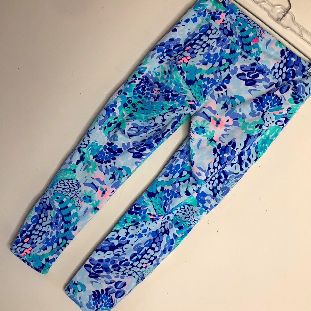 Lilly Pulitzer Blue Multi Coral Reef Print Leggings - Picture 6 of 11